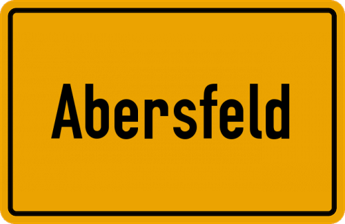 Ortsschild Abersfeld