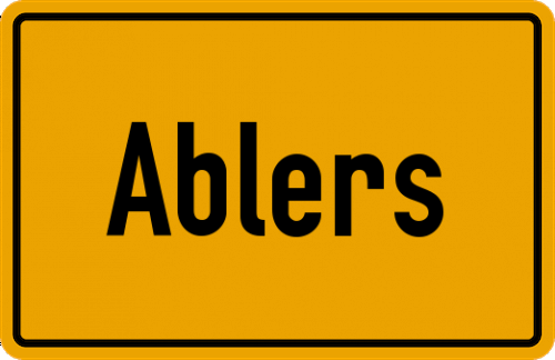 Ortsschild Ablers, Allgäu