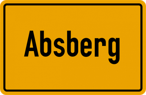Ortsschild Absberg
