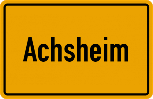 Ortsschild Achsheim