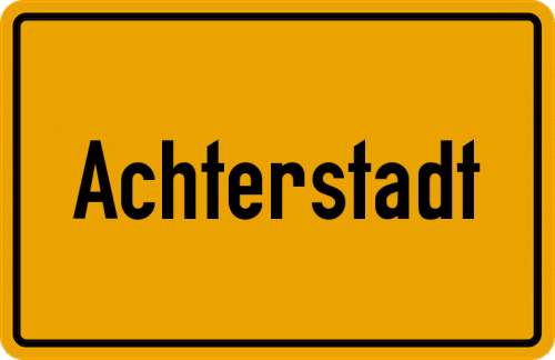 Ortsschild Achterstadt