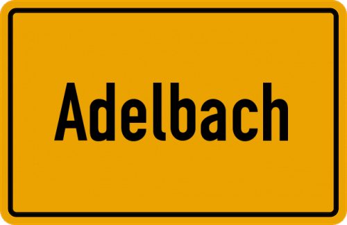 Ortsschild Adelbach