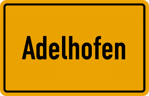 Ortsschild Adelhofen