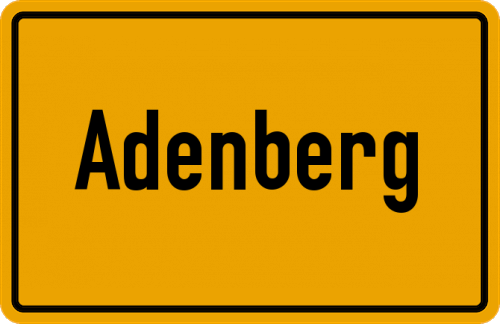 Ortsschild Adenberg