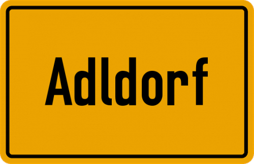 Ortsschild Adldorf