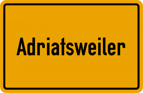 Ortsschild Adriatsweiler