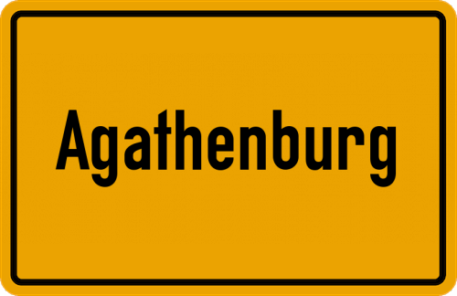 Ortsschild Agathenburg