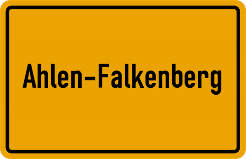 Ortsschild Ahlen-Falkenberg