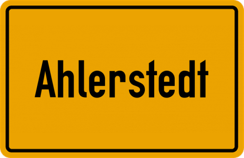 Ortsschild Ahlerstedt