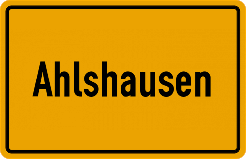 Ortsschild Ahlshausen
