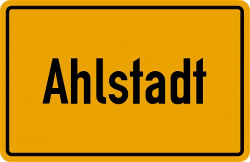 Ortsschild Ahlstadt