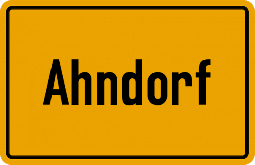 Ortsschild Ahndorf