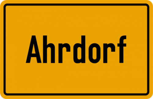 Ortsschild Ahrdorf