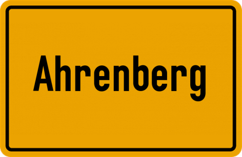 Ortsschild Ahrenberg