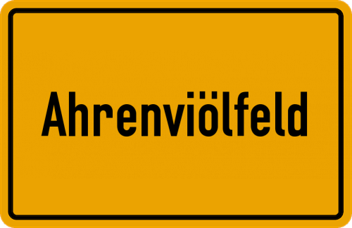 Ortsschild Ahrenviölfeld