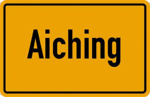 Ortsschild Aiching, Inn