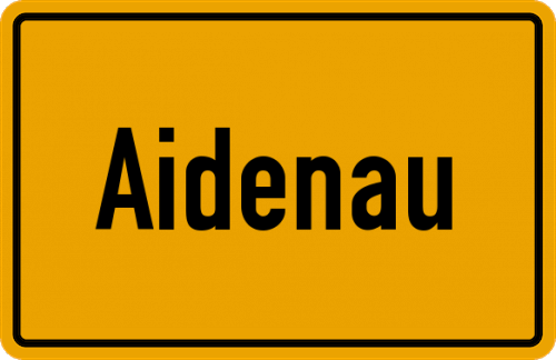 Ortsschild Aidenau