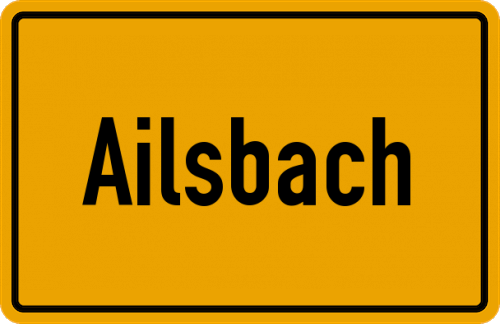 Ortsschild Ailsbach