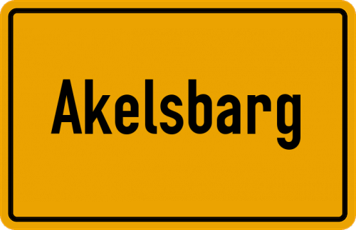 Ortsschild Akelsbarg, Ostfriesland