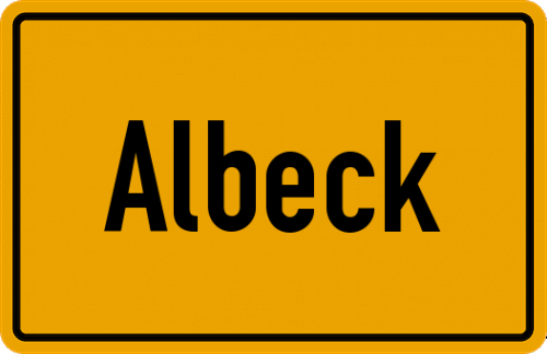 Ortsschild Albeck