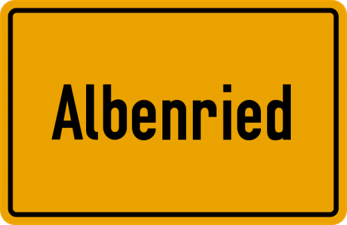 Ortsschild Albenried