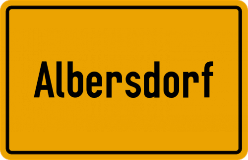 Ortsschild Albersdorf, Holstein