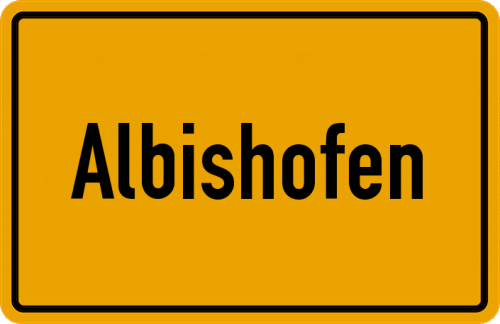 Ortsschild Albishofen