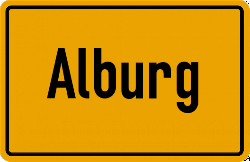 Ortsschild Alburg