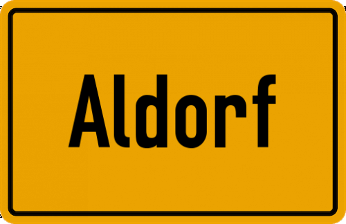 Ortsschild Aldorf, Kreis Grafschaft Diepholz