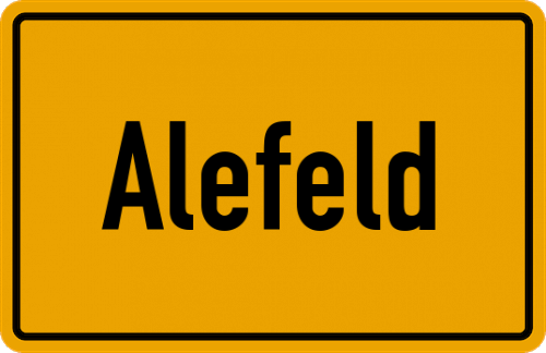 Ortsschild Alefeld