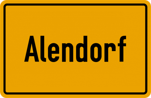 Ortsschild Alendorf