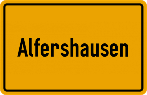 Ortsschild Alfershausen