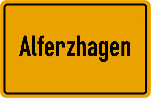 Ortsschild Alferzhagen