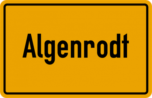 Ortsschild Algenrodt
