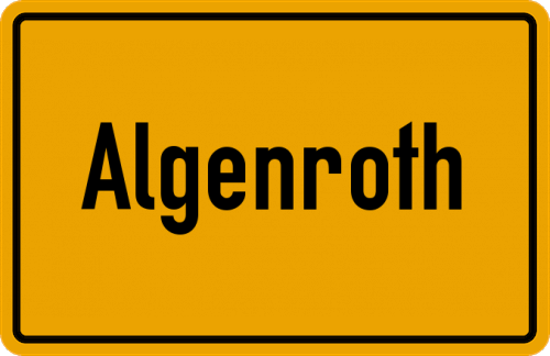 Ortsschild Algenroth