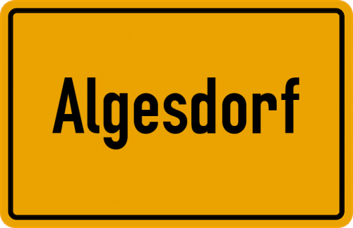 Ortsschild Algesdorf
