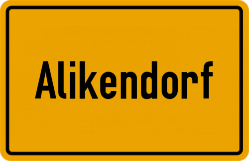 Ortsschild Alikendorf
