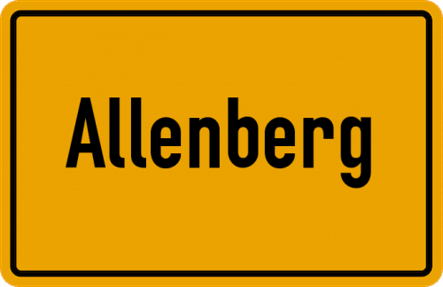 Ortsschild Allenberg