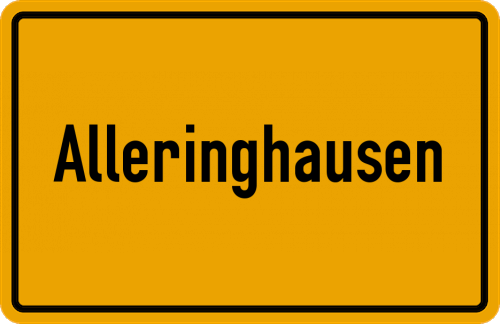 Ortsschild Alleringhausen
