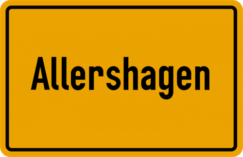 Ortsschild Allershagen