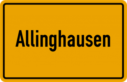 Ortsschild Allinghausen