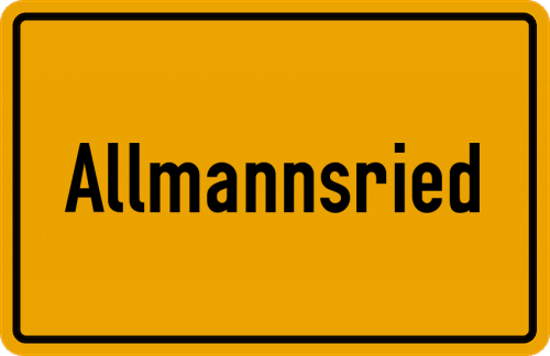 Ortsschild Allmannsried, Allgäu