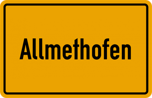Ortsschild Allmethofen