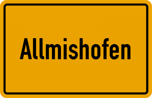 Ortsschild Allmishofen
