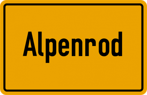 Ortsschild Alpenrod