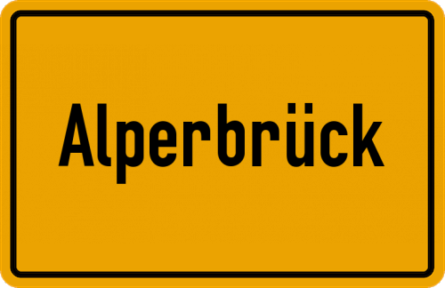 Ortsschild Alperbrück