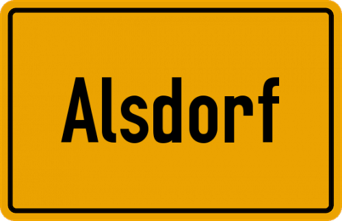 Ortsschild Alsdorf, Eifel