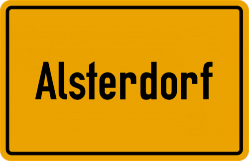 Ortsschild Alsterdorf