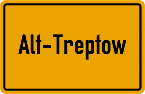 Ortsschild Alt-Treptow