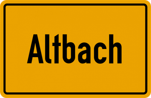 Ortsschild Altbach